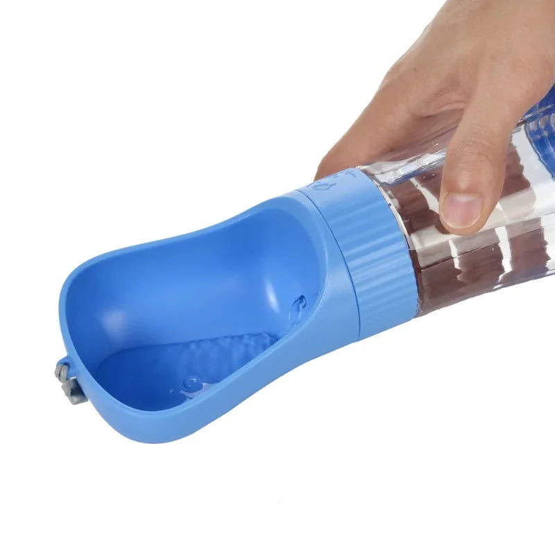 Portable Two In One Glass Pet Water Bottle And Feeder