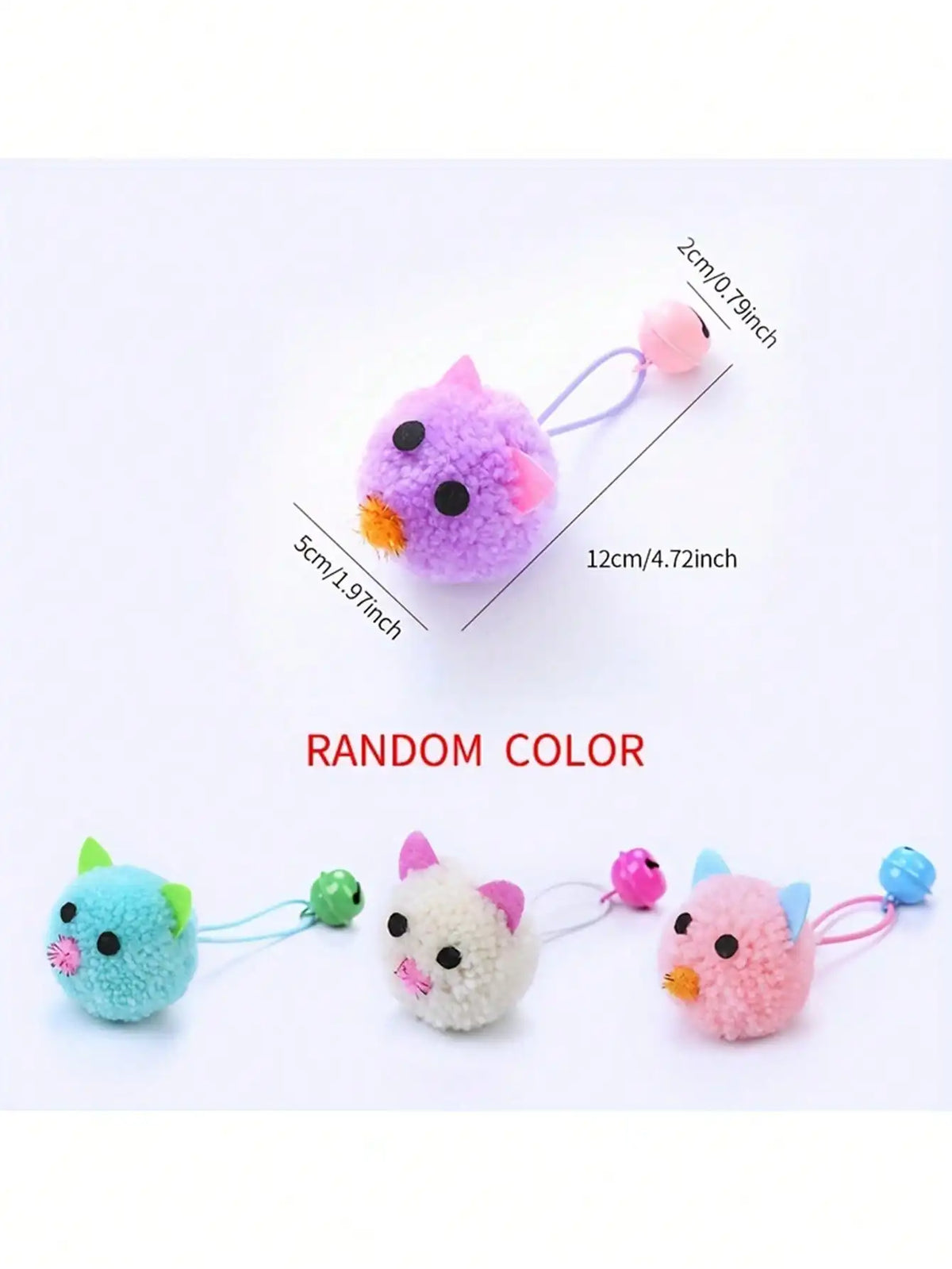 Cat Toys Set Plush Balls With Bell And Mouse Toys