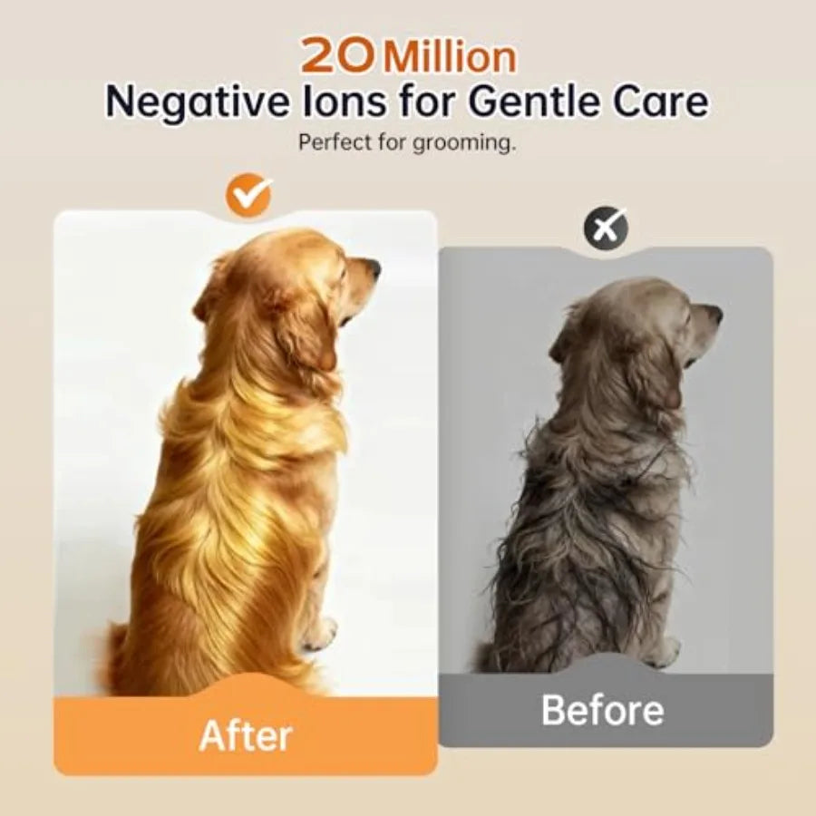 Pet Grooming Dryer With Neck Hanging Design And Airflow