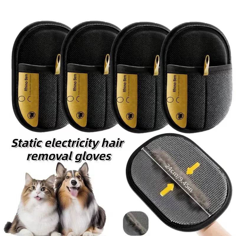 Double Sided Pet Grooming Gloves For Cat Hair Removal