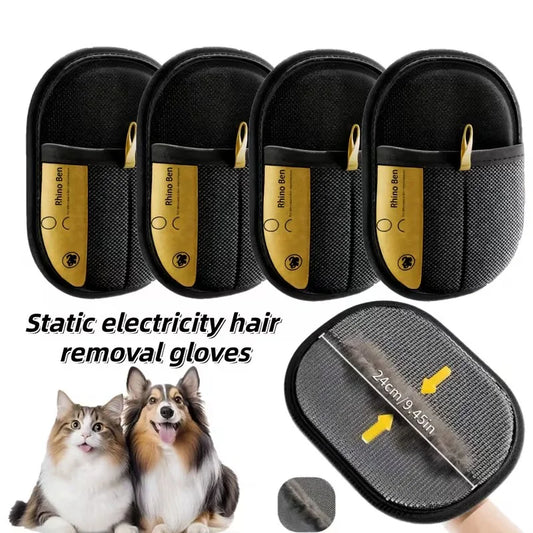 Double Sided Pet Grooming Gloves For Cat Hair Removal
