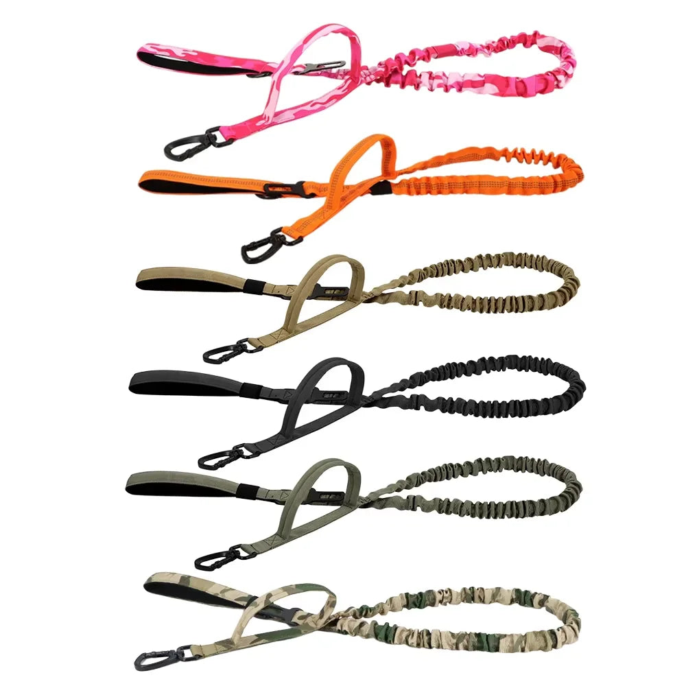 Military Dog Leash With Adjustable Quick Release And Dual Handles