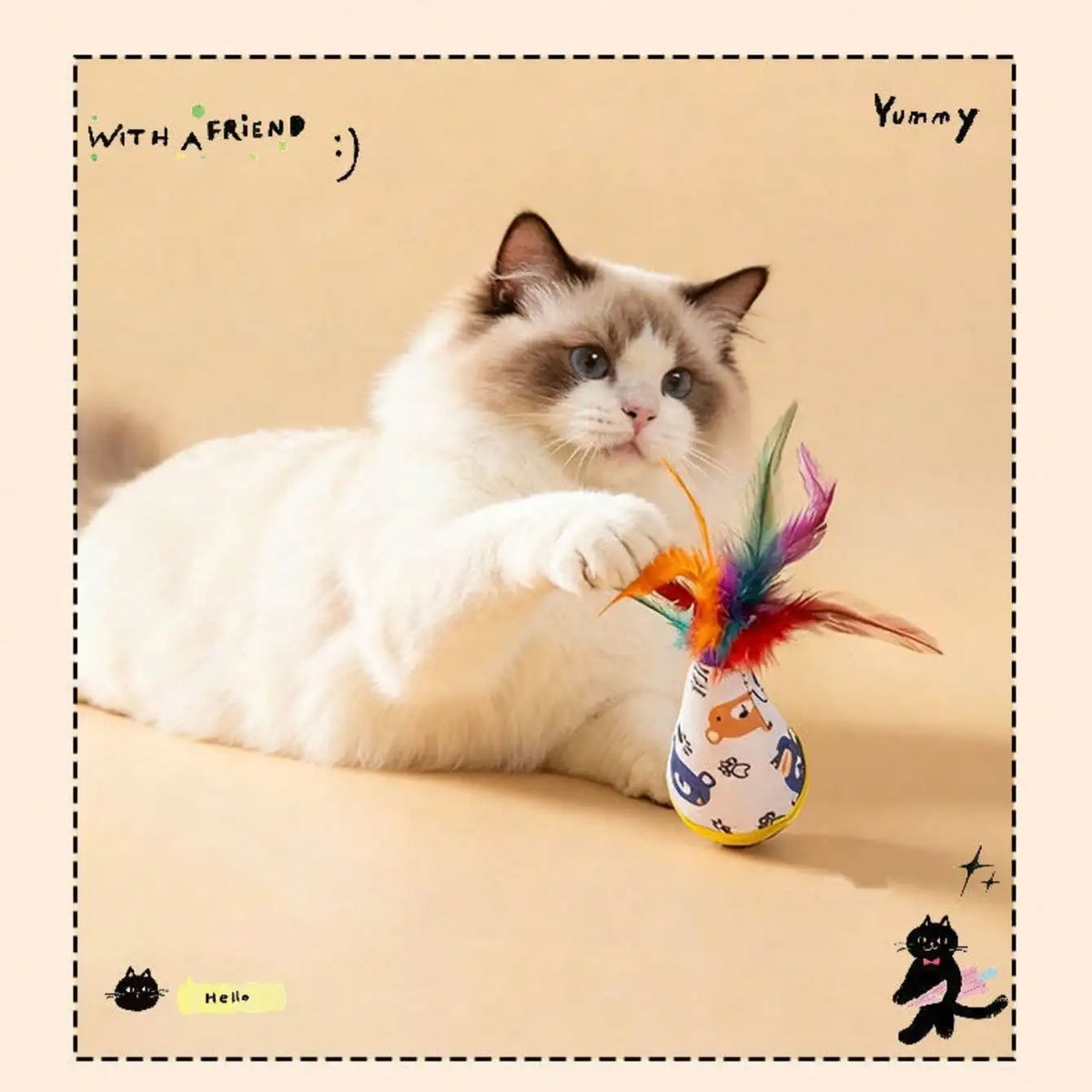 Funny Feather Cat Teaser Toy For Indoor Exercise And Fun