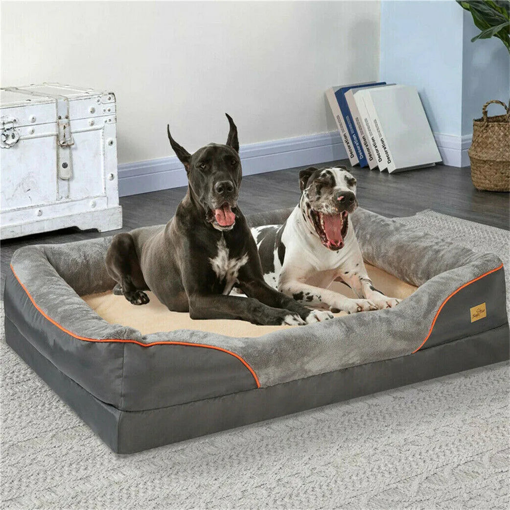 Borwart Orthopedic Dog Bed With Memory Foam Removable Cover