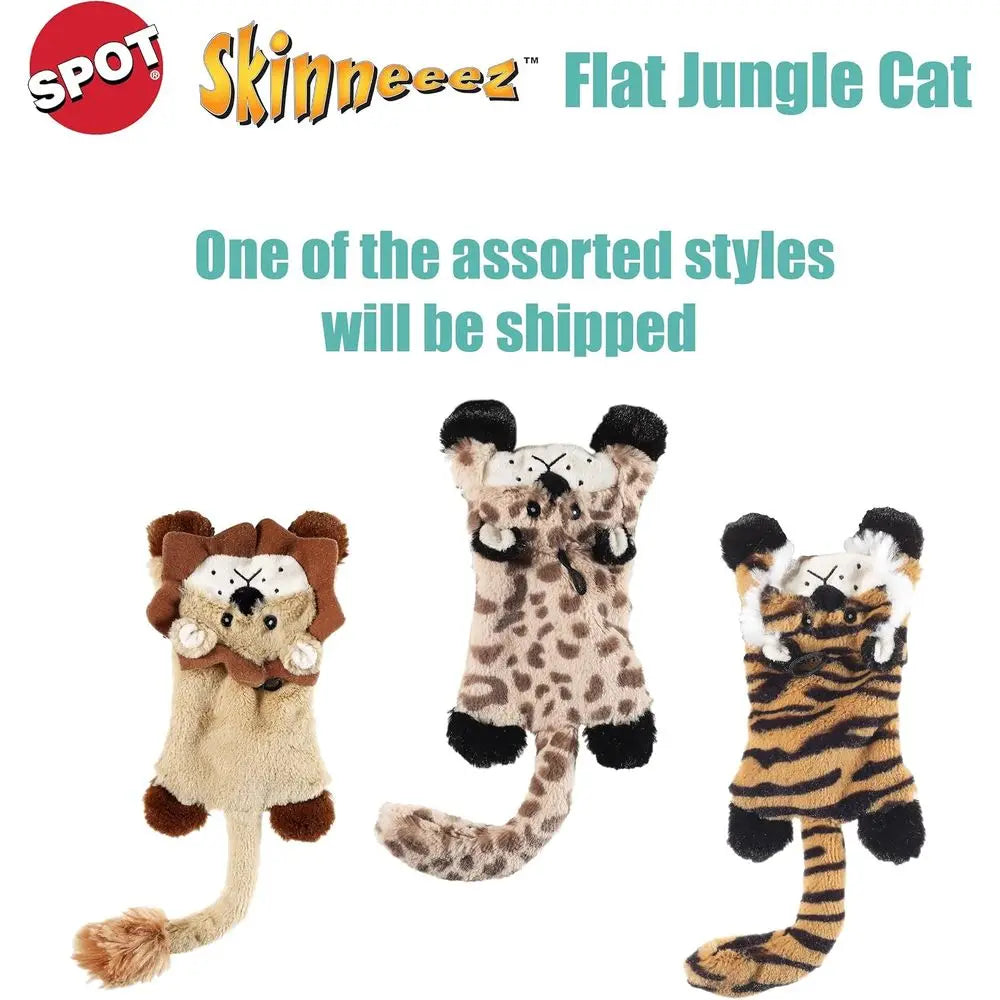 Skinneez Lat Cat 11.5 Inch Interactive Plush Squeaky Dog Toy