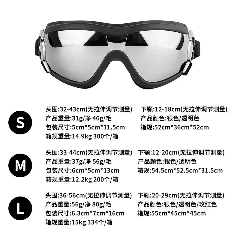 Professional Anti UV Dog Sunglasses With Breathable Windproof Frame