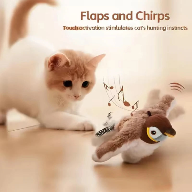 Interactive Simulated Bird Plush Toy For Cats And Dogs