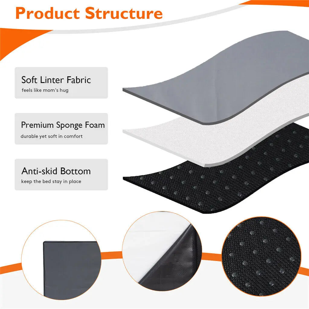 Orthopedic Memory Foam Dog Bed With Waterproof Cover