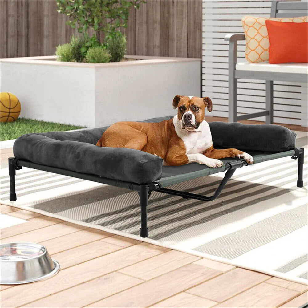 Borwart Raised Dog Bed Indoor Outdoor Breathable Mesh Cooling Cot